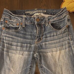 American Eagle Outfitters Women's Dark Blue Skinny Jeans